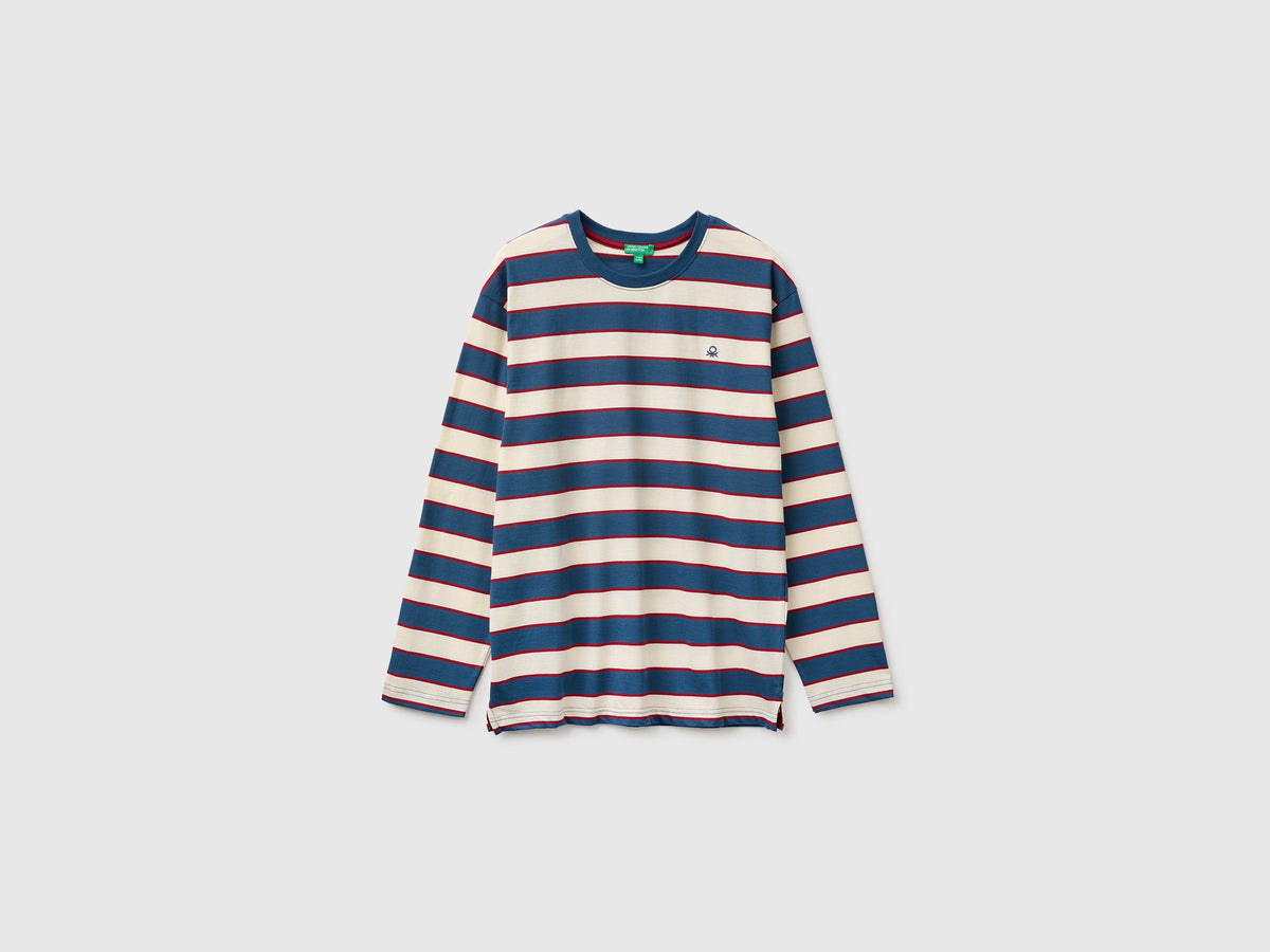 T-shirt a righe in cotone bio
