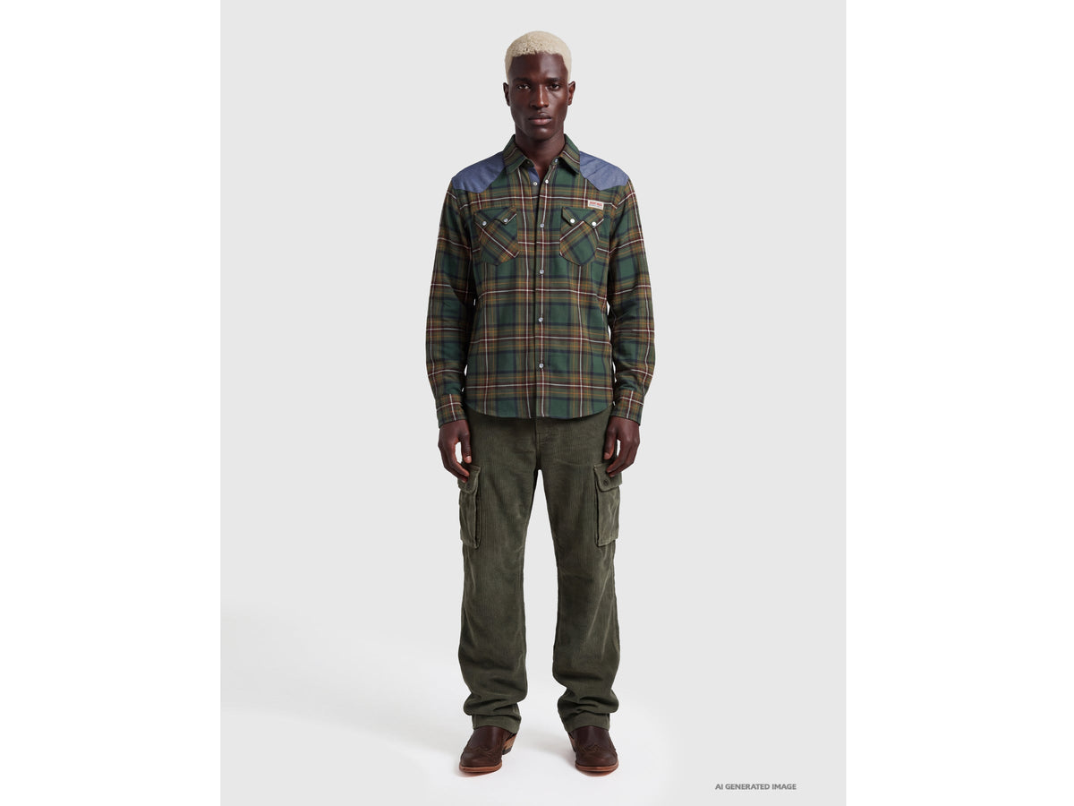 Camicia western in flanella a quadri