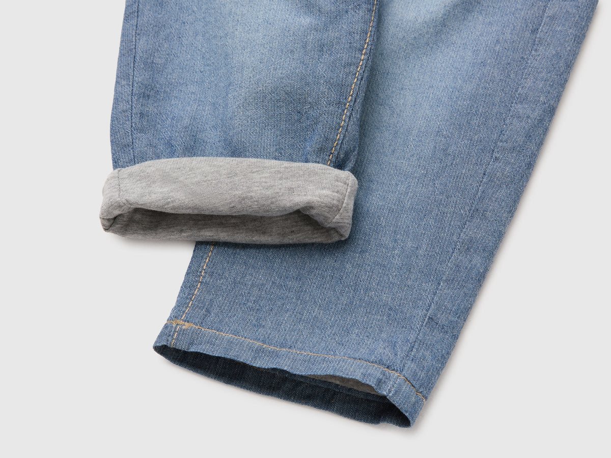 Pantaloni in chambray con cordino