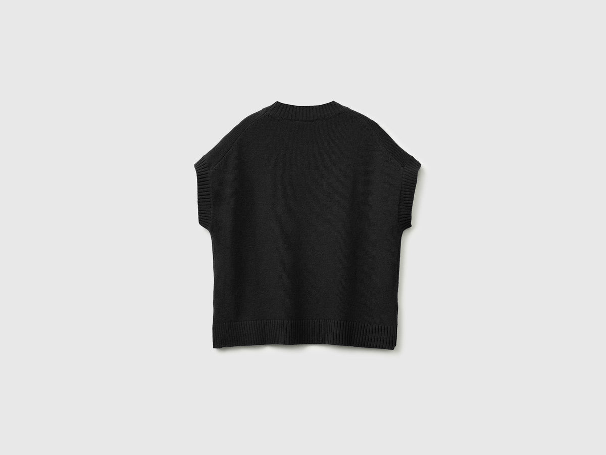 Gilet in maglia di misto lana
