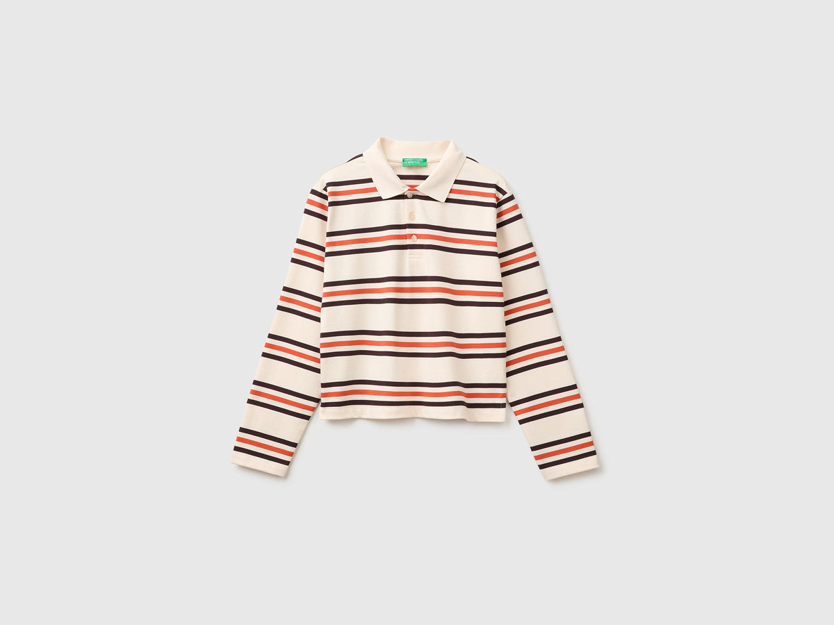 Polo a righe 100% cotone