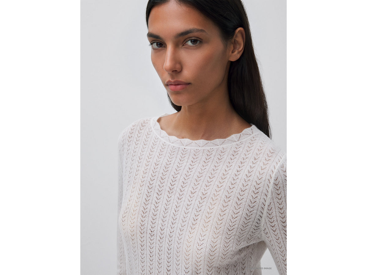 Maglia traforata in misto lana ultralight