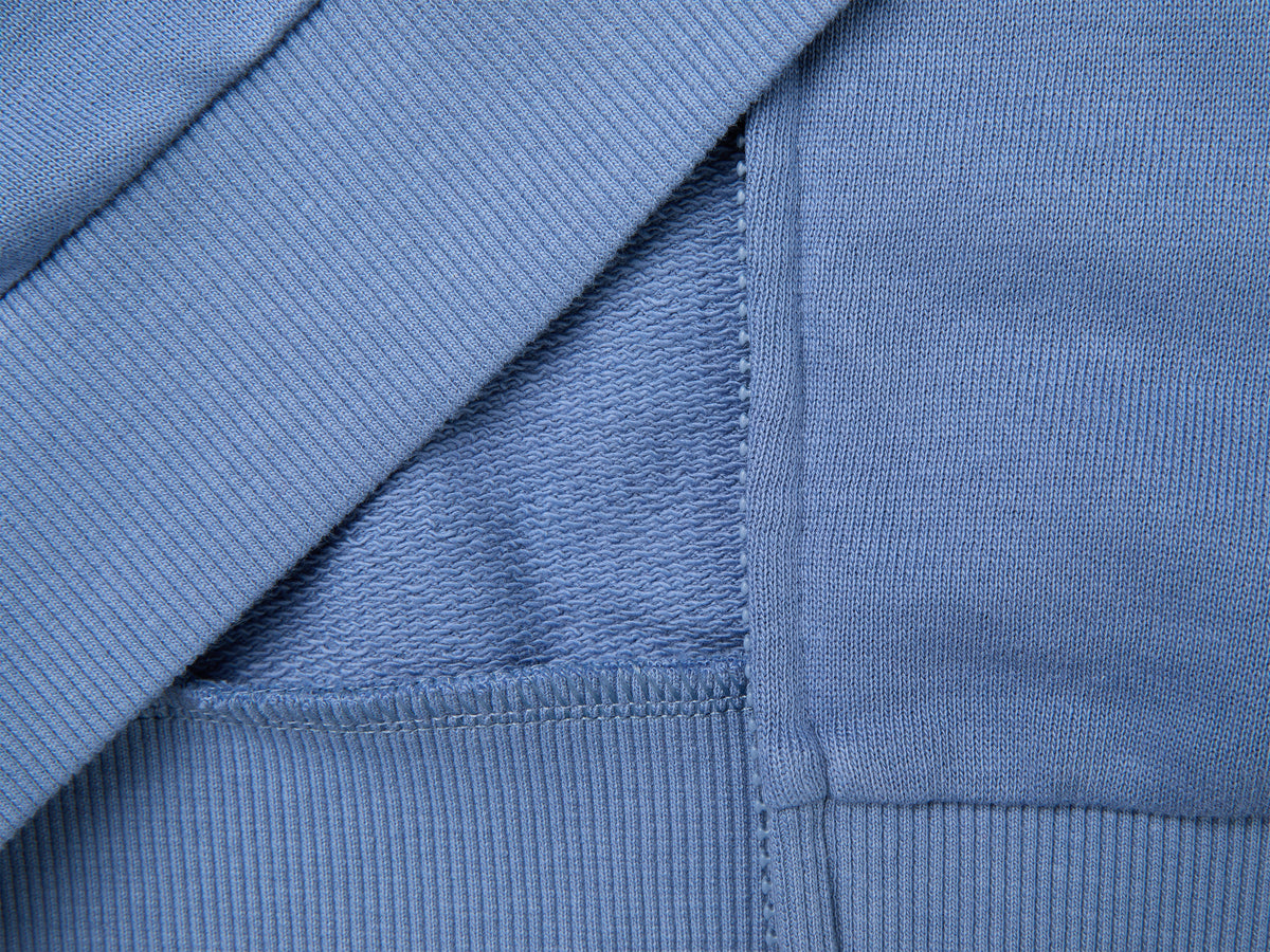 Felpa con zip 100% cotone