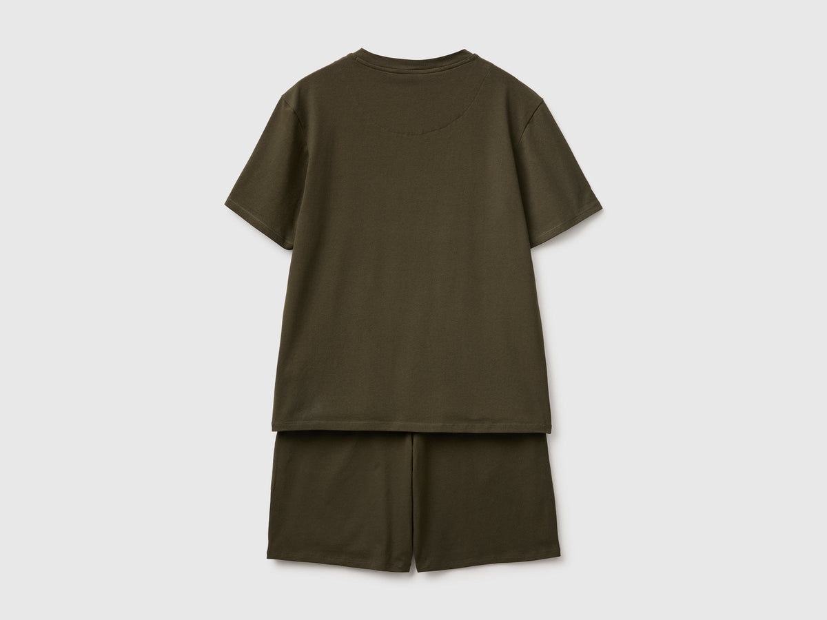 Pigiama corto in cotone stretch