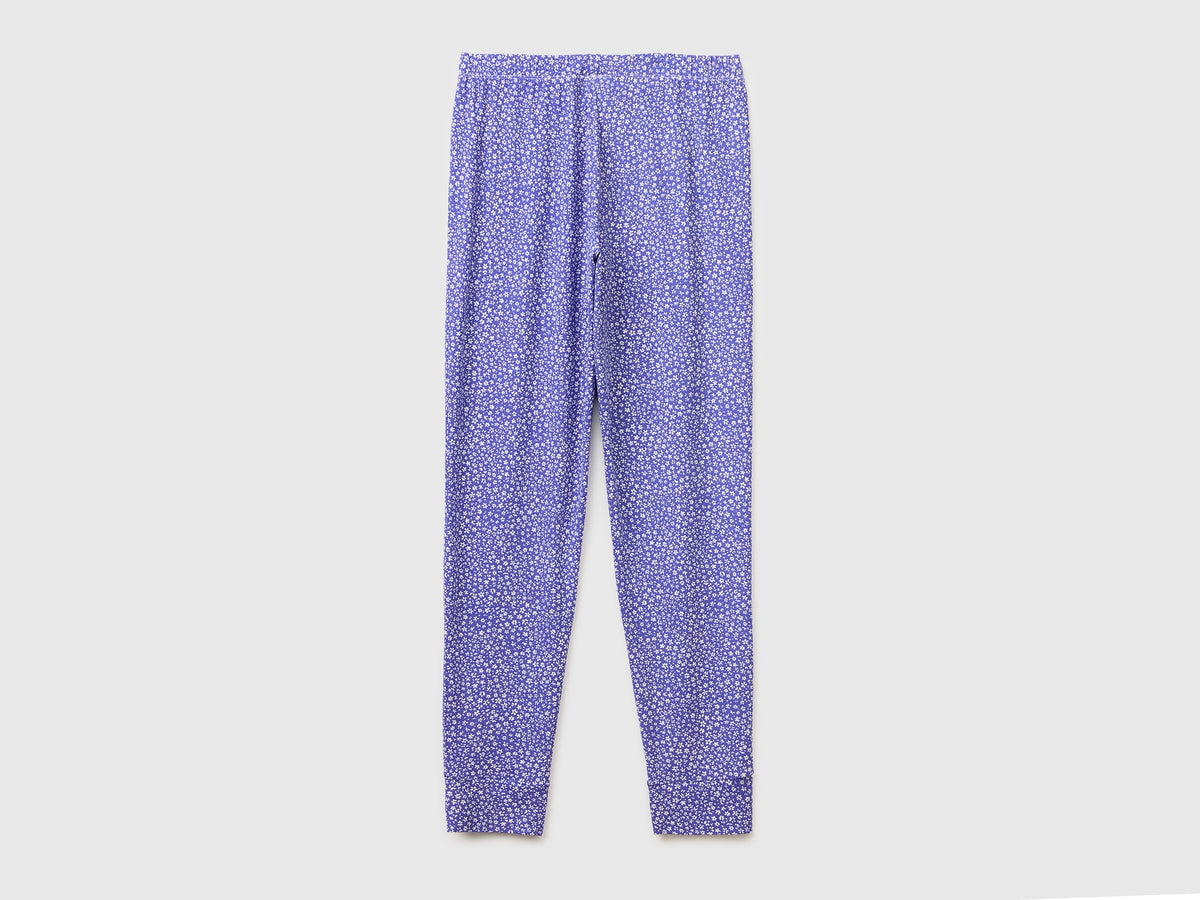 Pantaloni con stampa floreale