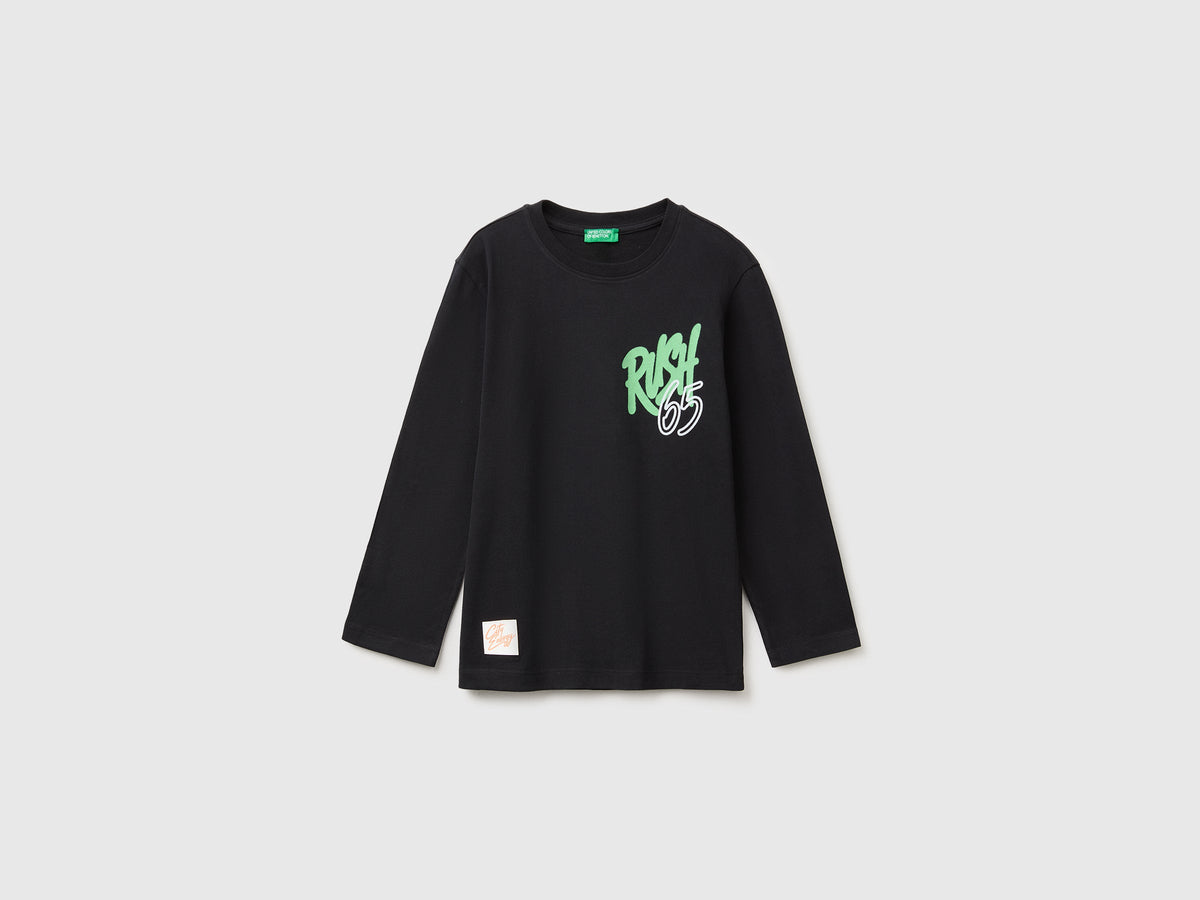 T-shirt con stampa 100% cotone bio