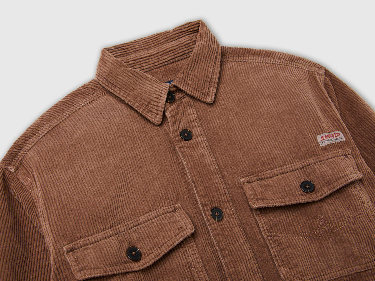 Camicia in velluto a coste effetto used