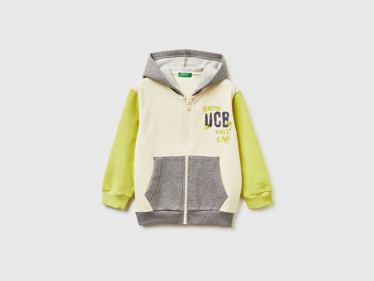 Felpa con cappuccio e zip
