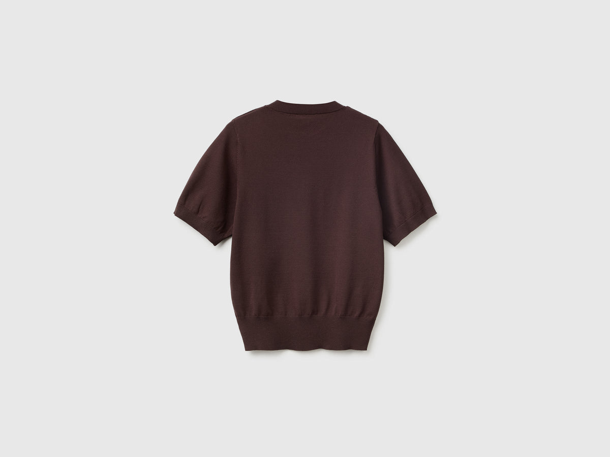 Maglia tricot a manica corta