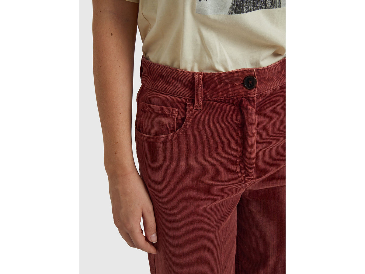 Pantaloni wide fit in velluto a costine lavaggio vintage