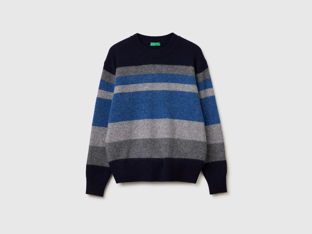 Maglia a righe in lana Shetland