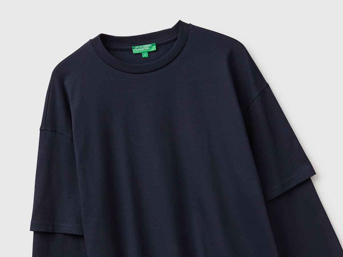 T-shirt con doppia manica 100% cotone