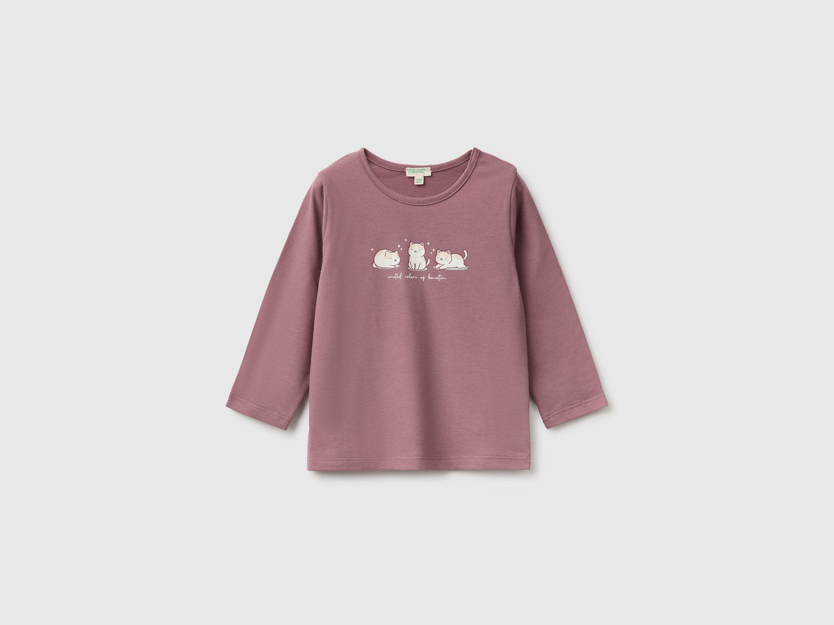 T-shirt con stampa in cotone bio