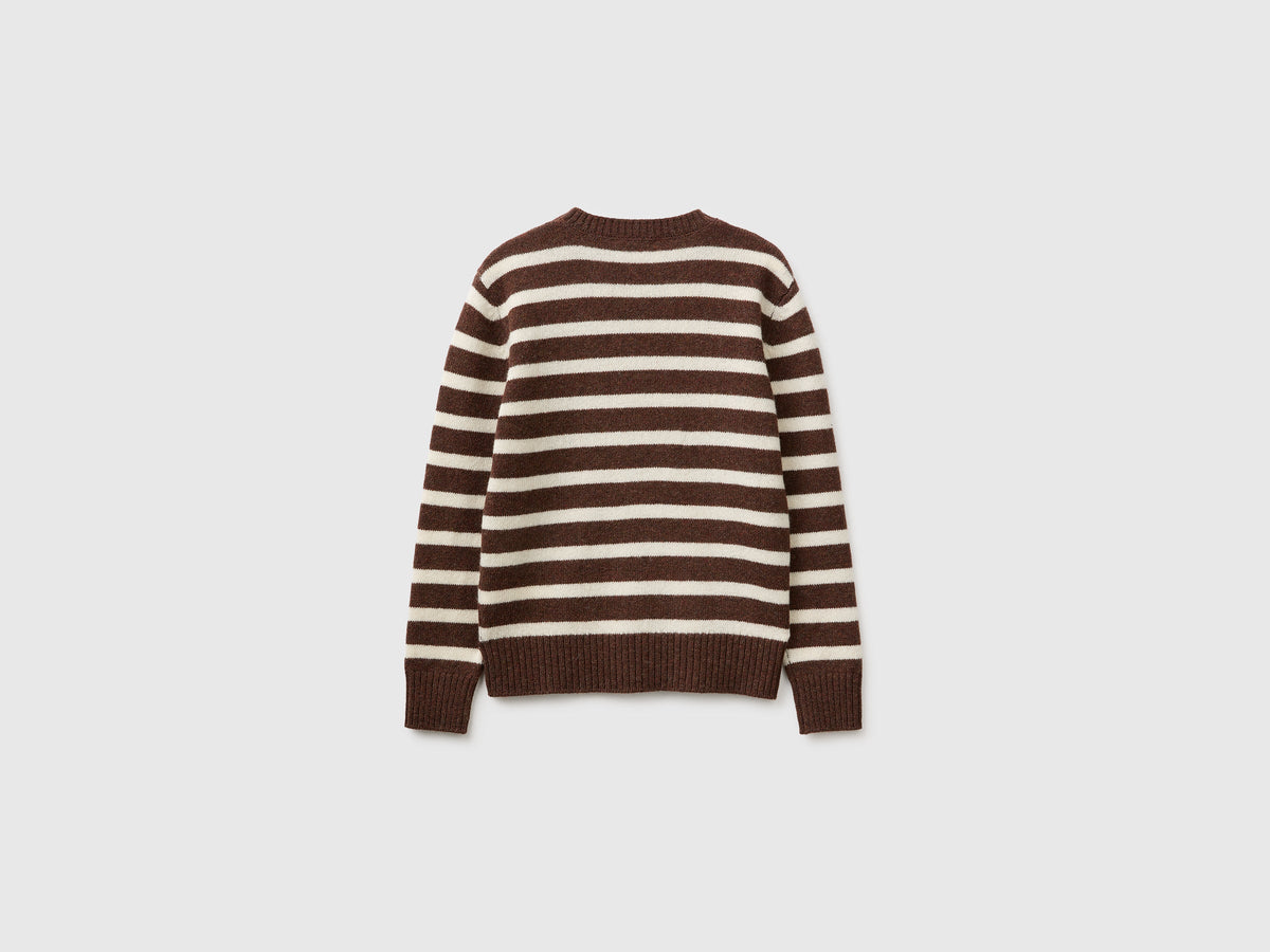 Maglia a righe 100% lana Shetland
