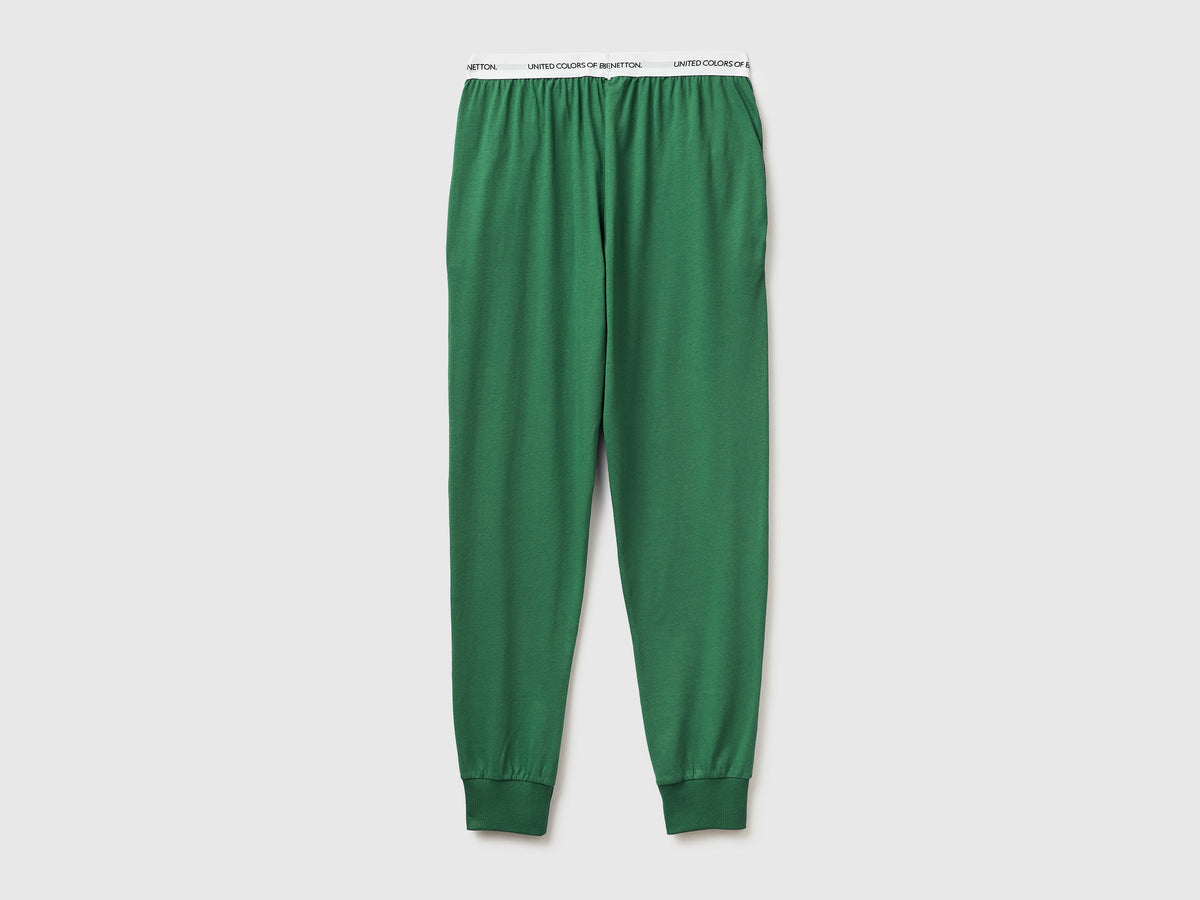 Pantaloni con elastico logato