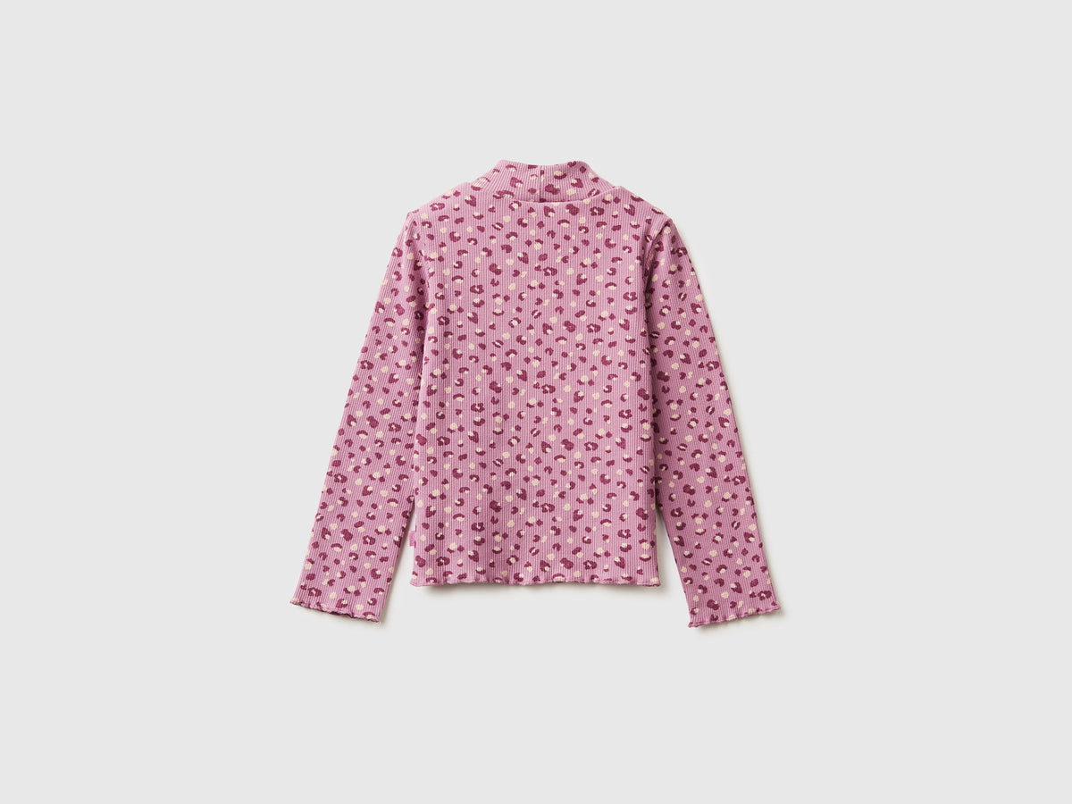 T-shirt slim fit con stampa animalier