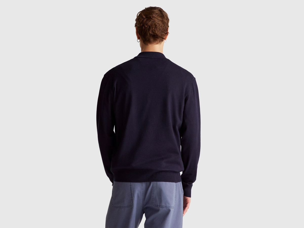 Polo in maglia di misto viscosa