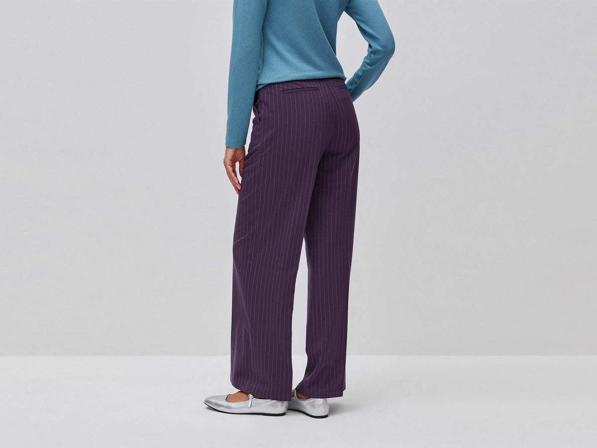 Pantaloni ampi gessati