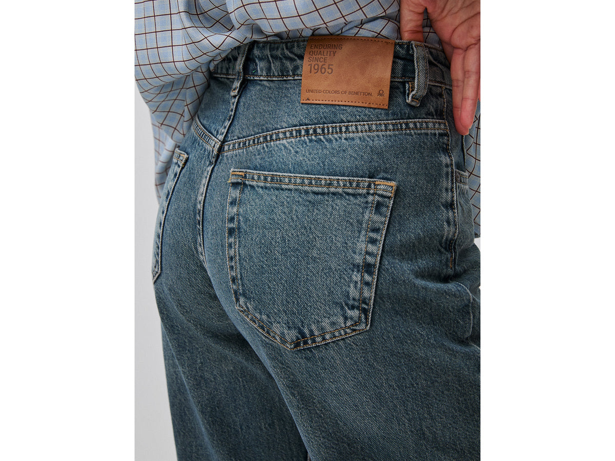 Jeans con risvolto