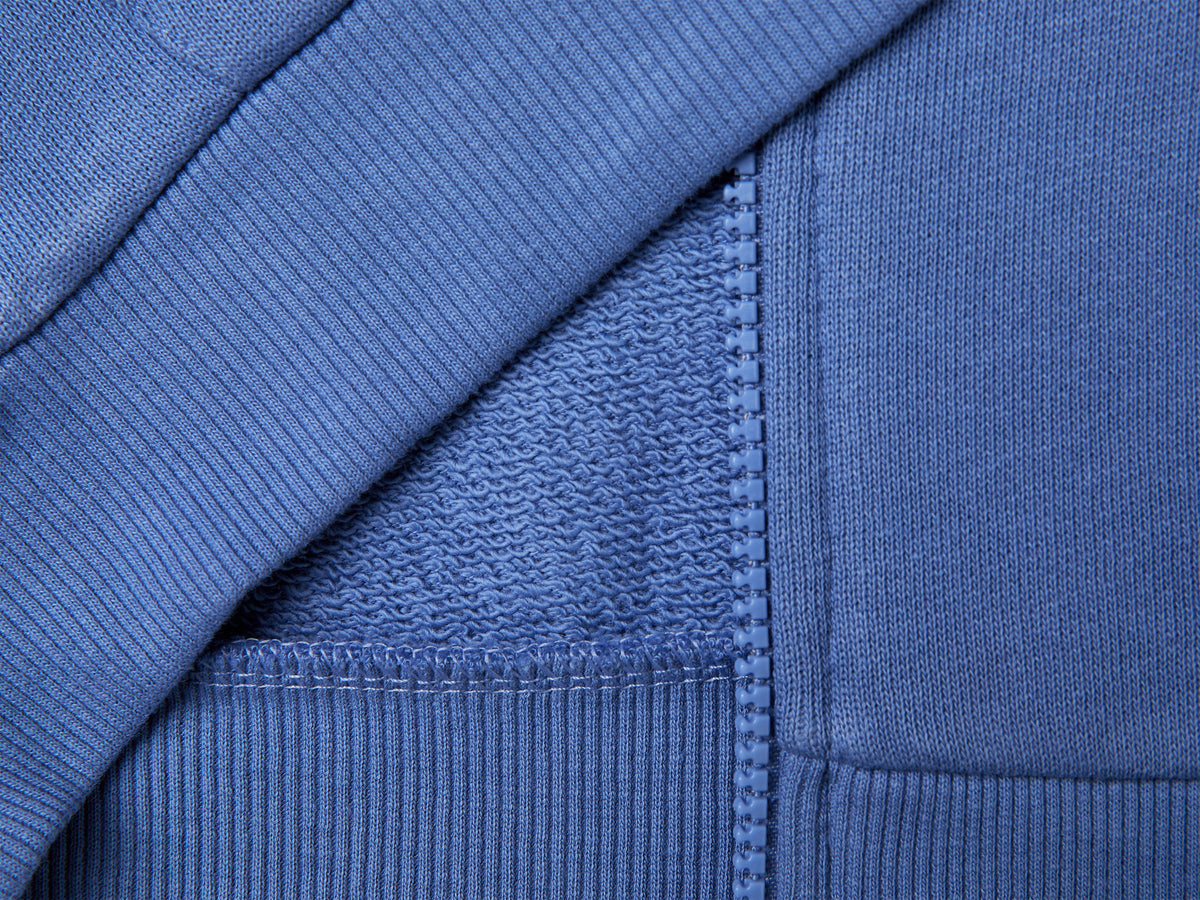 Felpa con zip in cotone bio