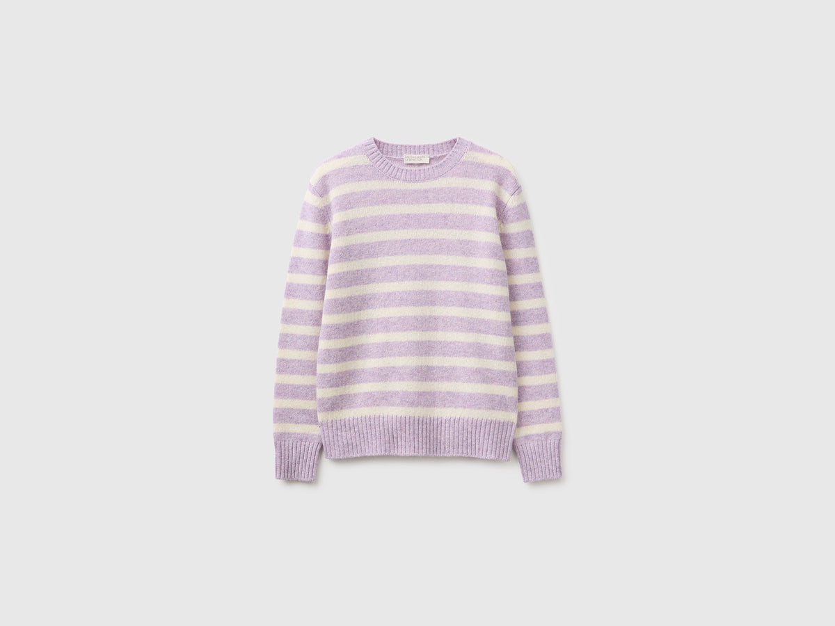 Maglia a righe 100% lana Shetland