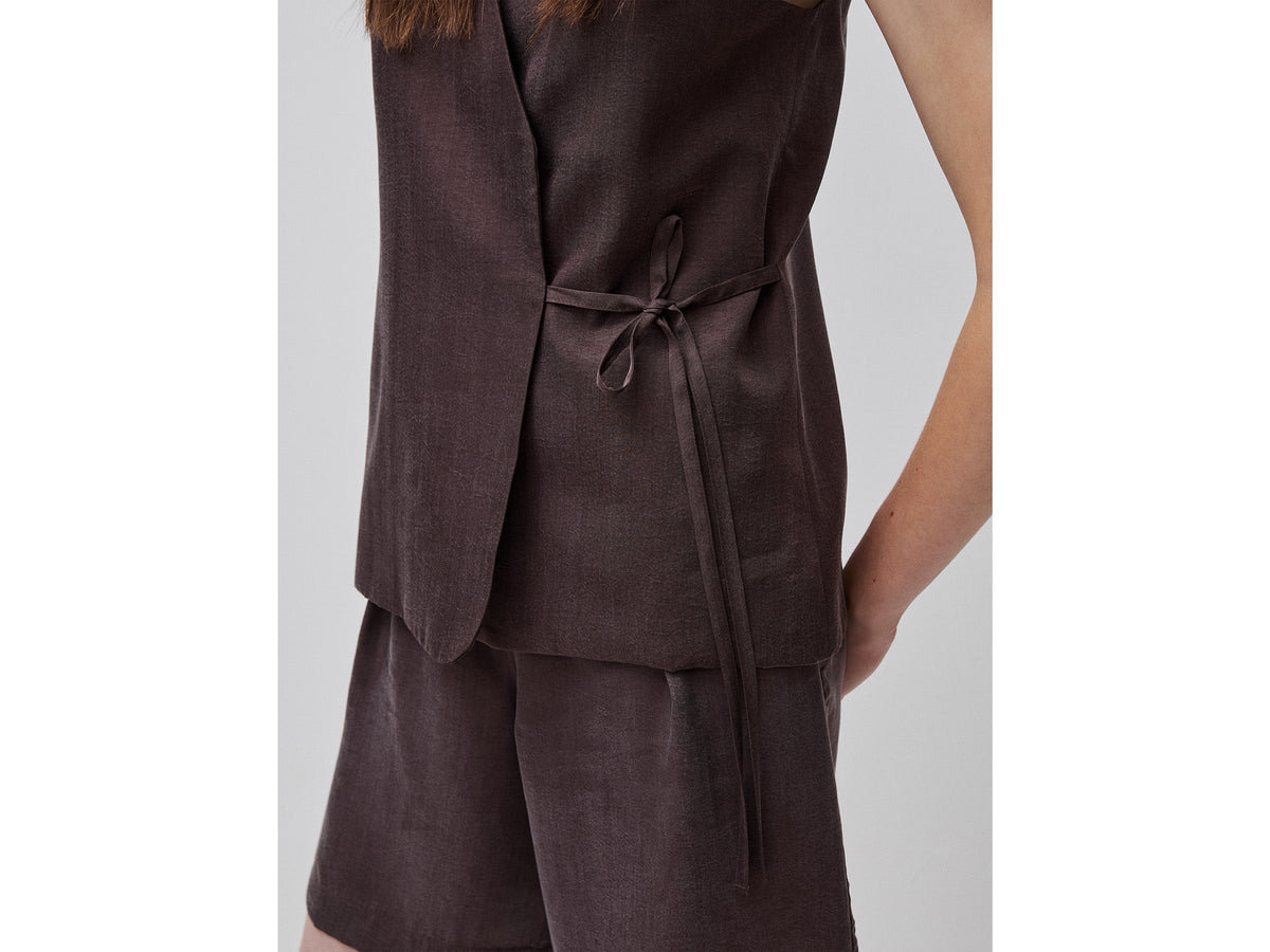 Gilet incrociato 100% lyocell