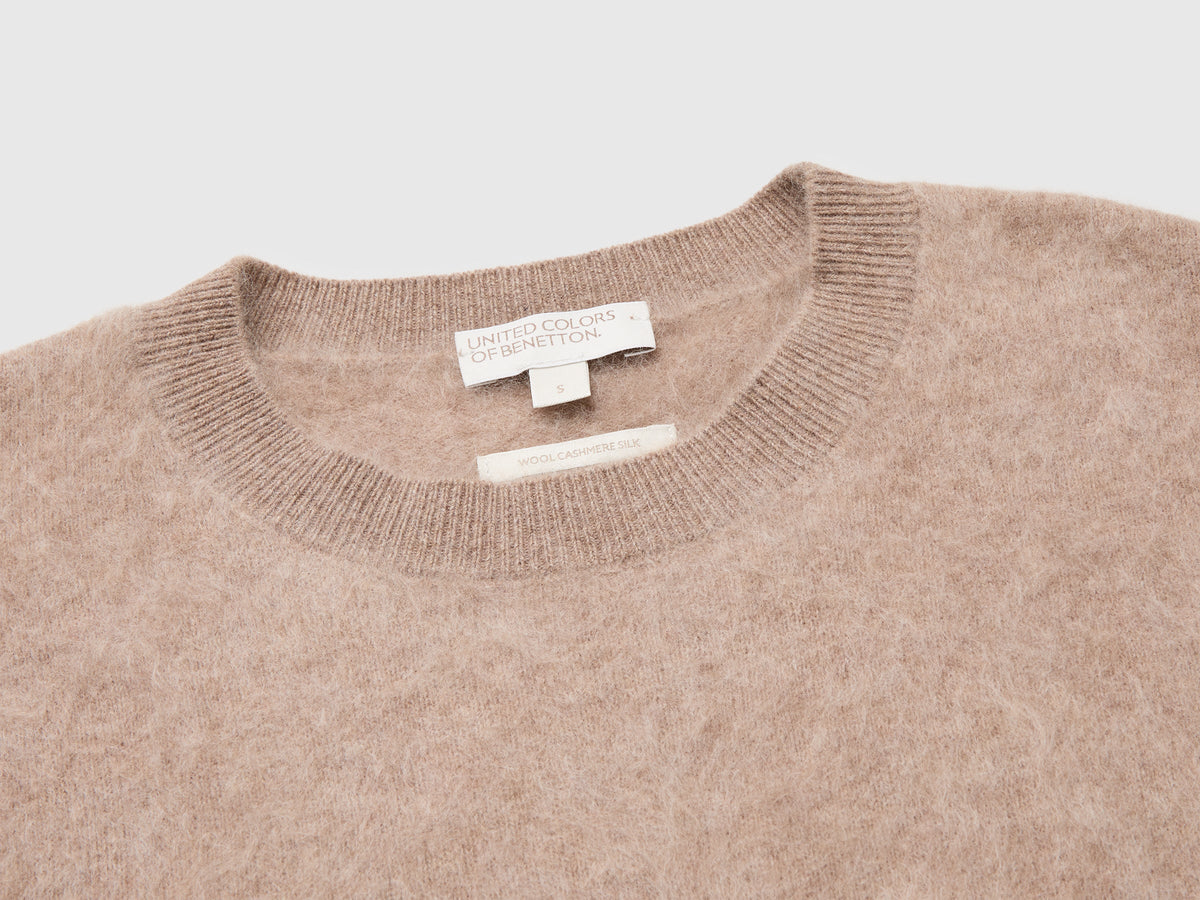 Maglia over in lana, cashmere e seta