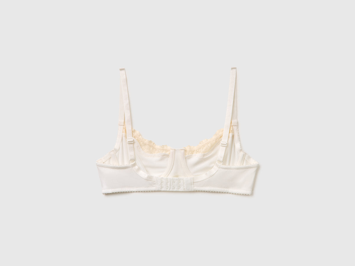 Reggiseno in misto seta con pizzo