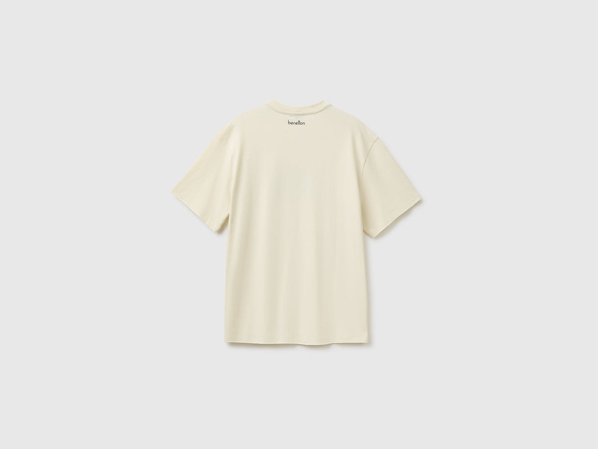 T-shirt relaxed fit con stampa in cotone bio