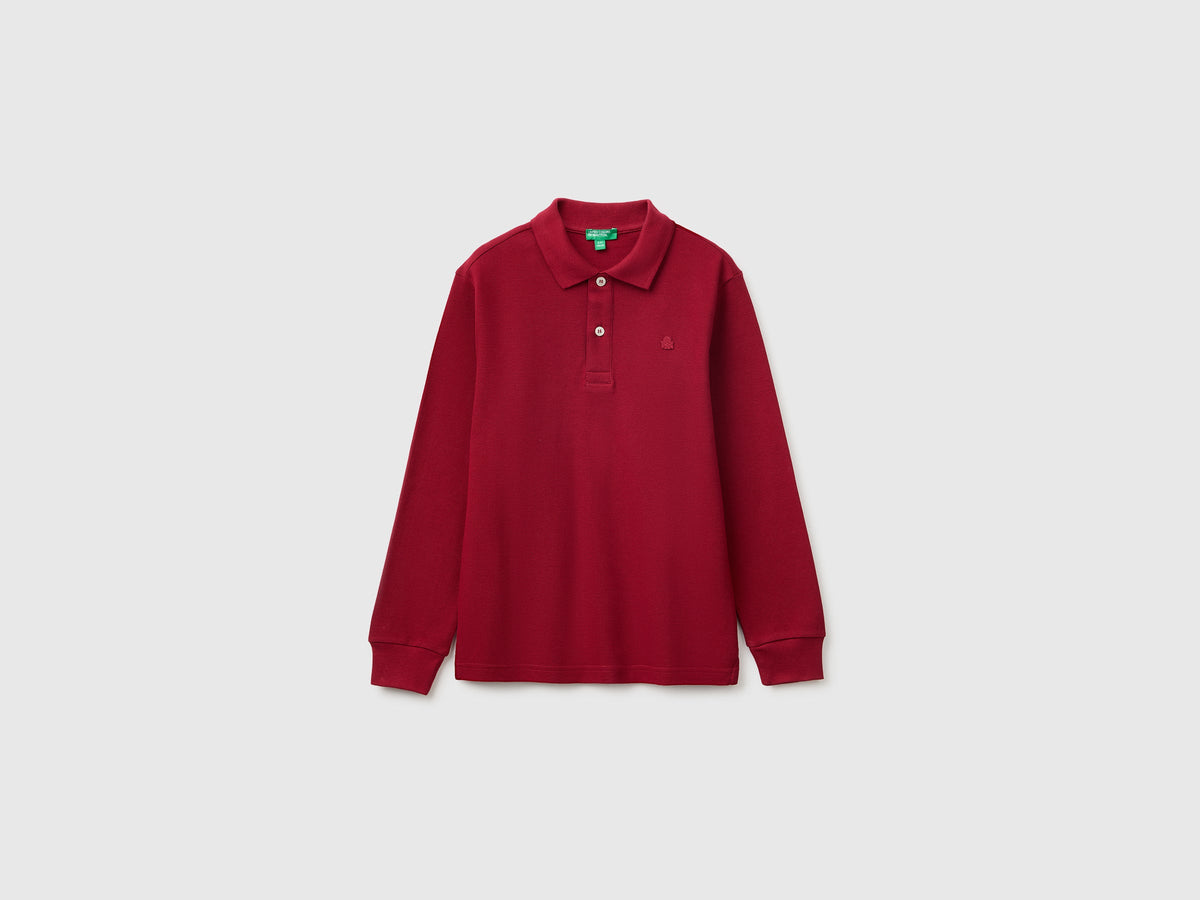 Polo manica lunga in cotone bio