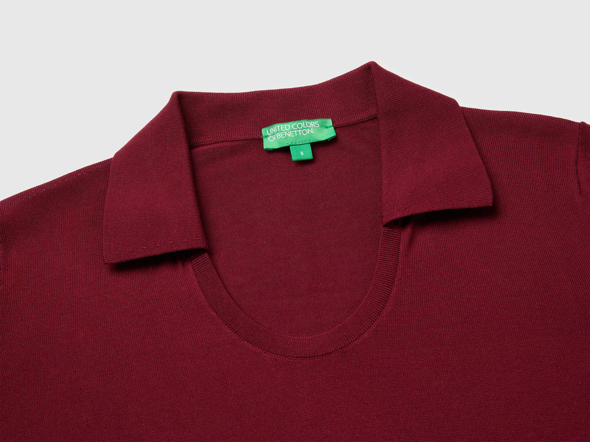 Maglia manica corta in misto seta