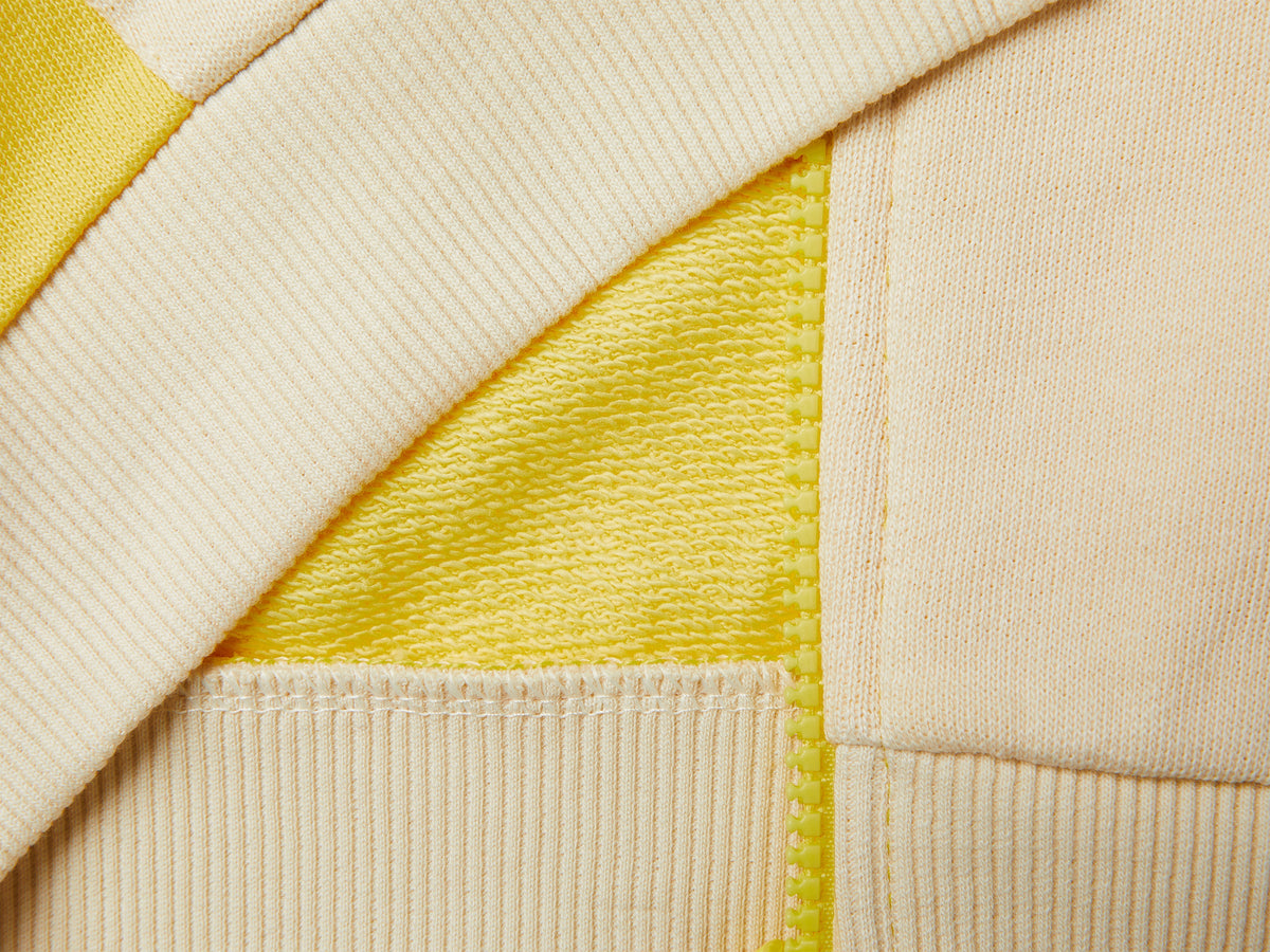 Felpa con zip in cotone bio