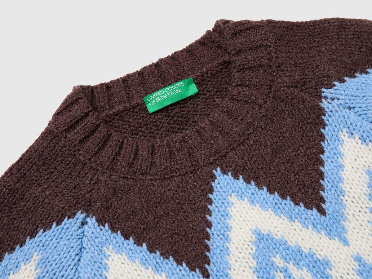 Maglia jacquard fantasia nordica