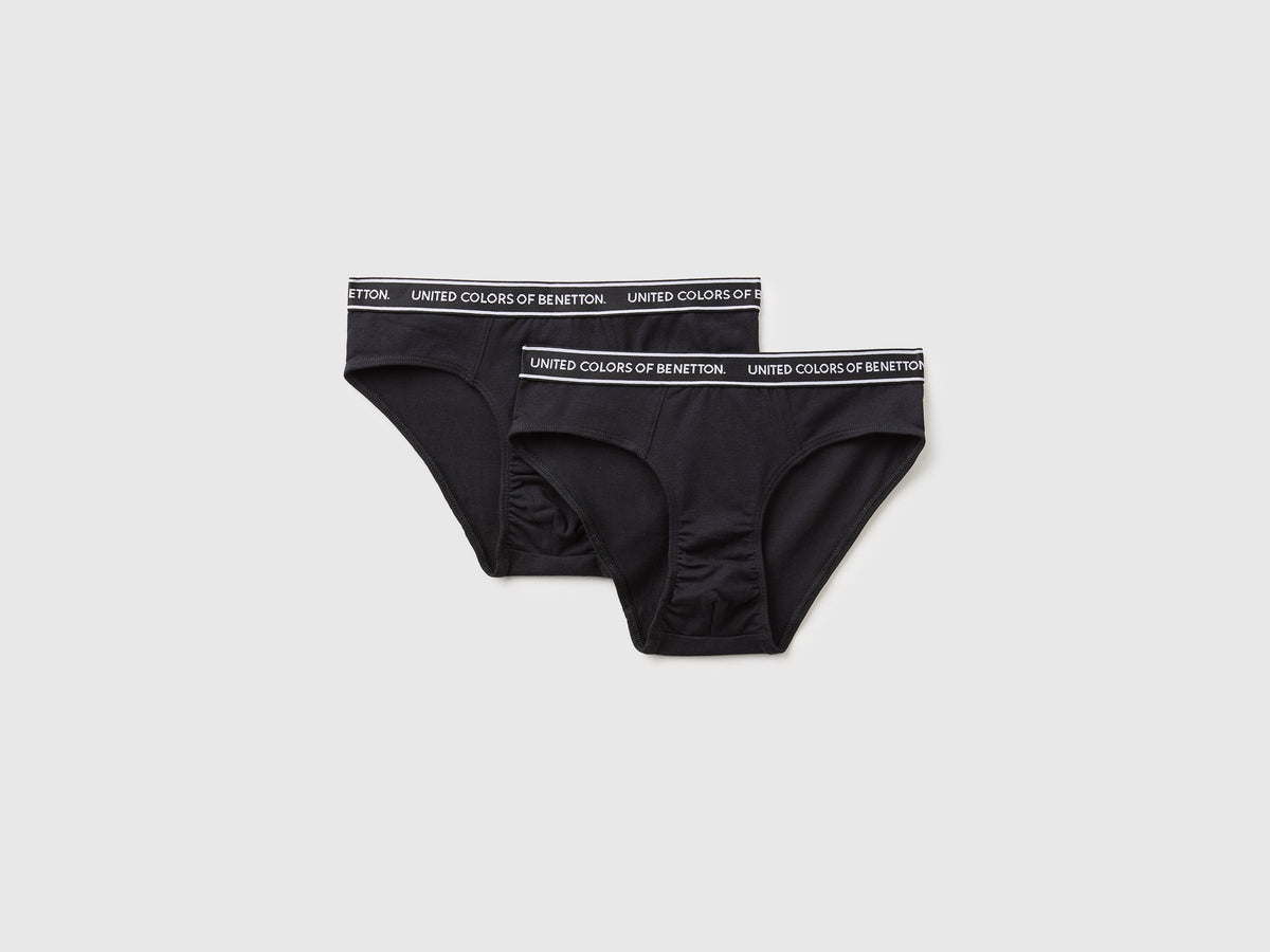 Set di due slip con elastico logato