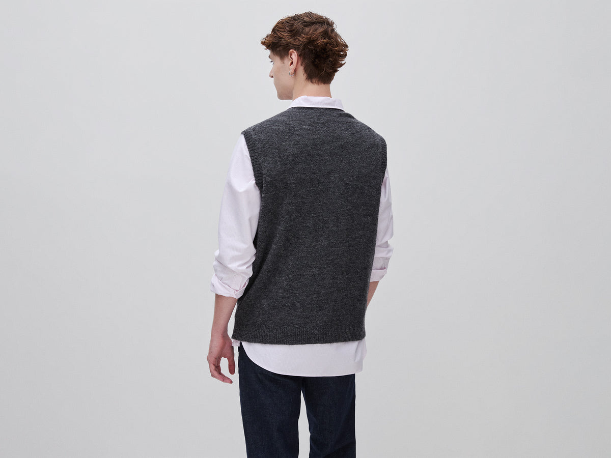 Gilet in maglia di misto alpaca