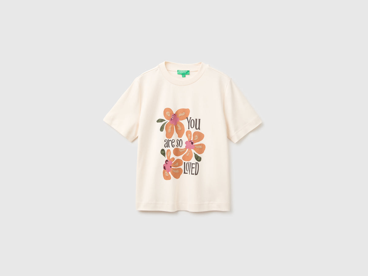 T-shirt boxy fit con ricamo e paillettes