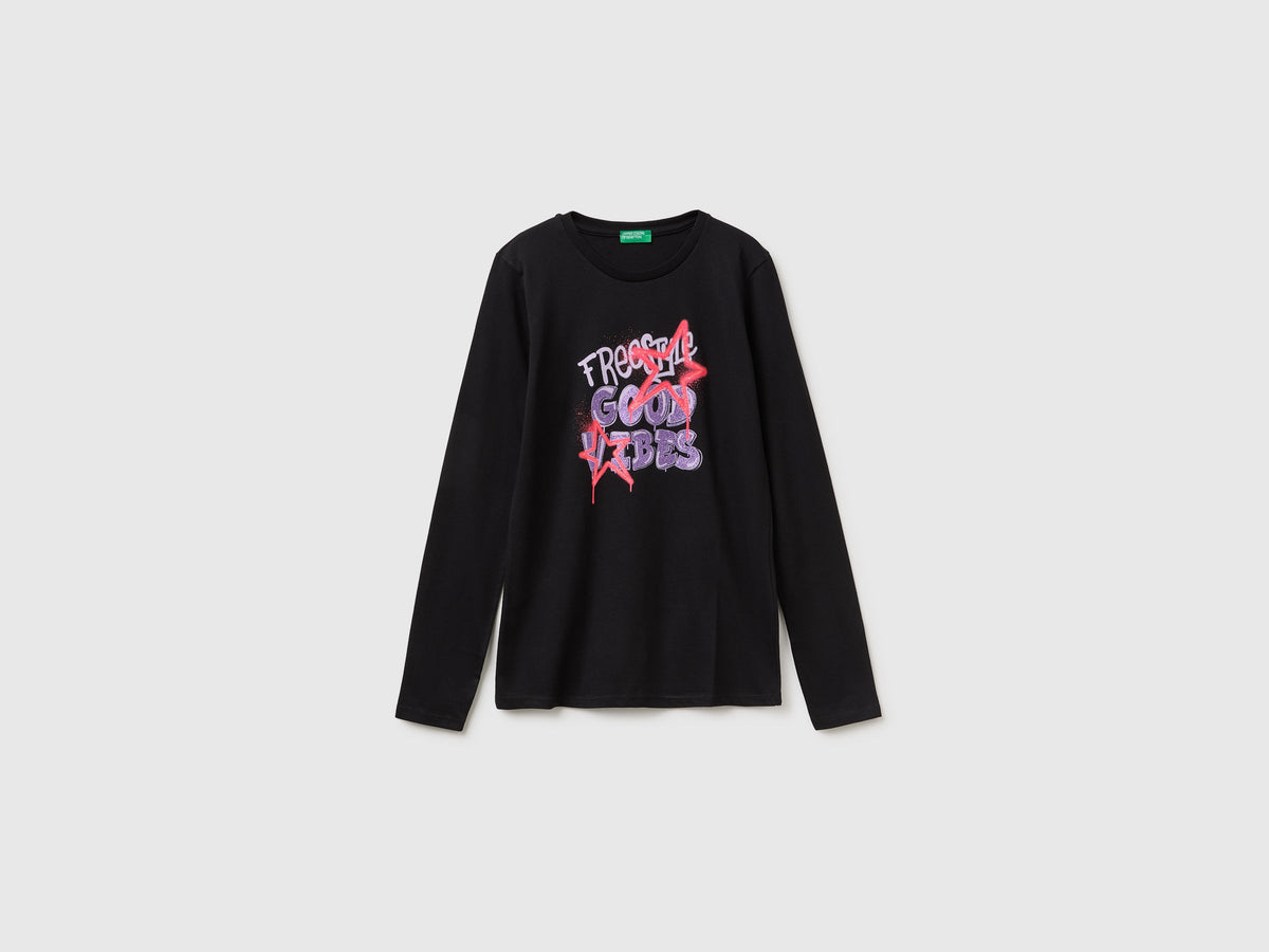 T-shirt manica lunga in cotone bio