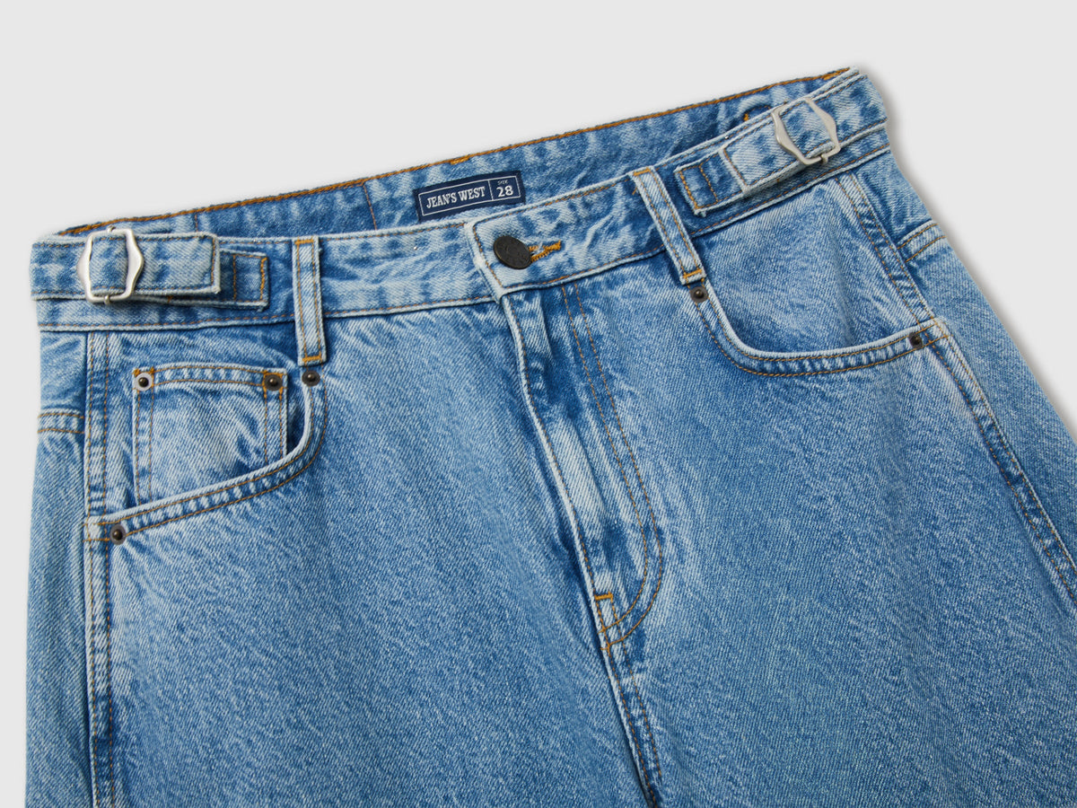 Jeans barrel fit lavaggio chiaro