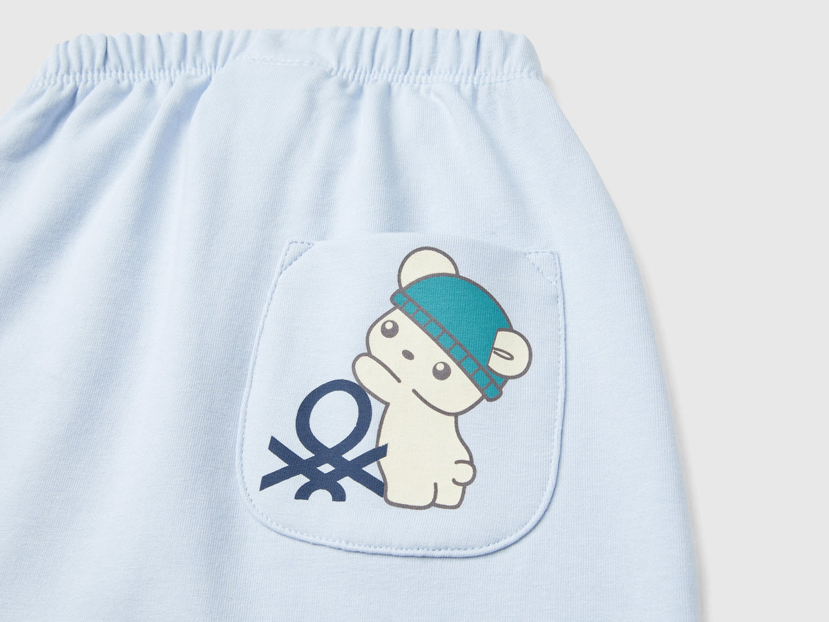 Pantaloni in calda felpa con taschino