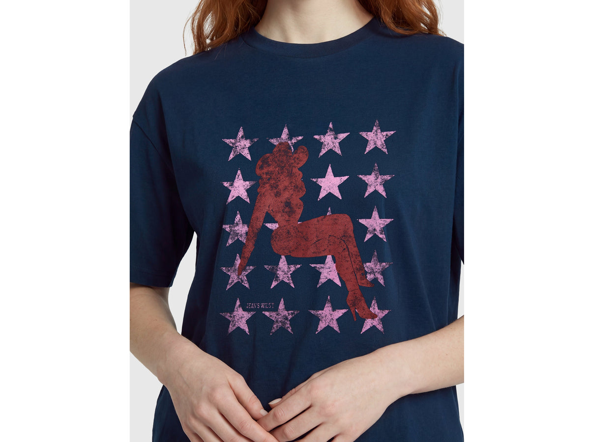 T-shirt relaxed fit con stampa western