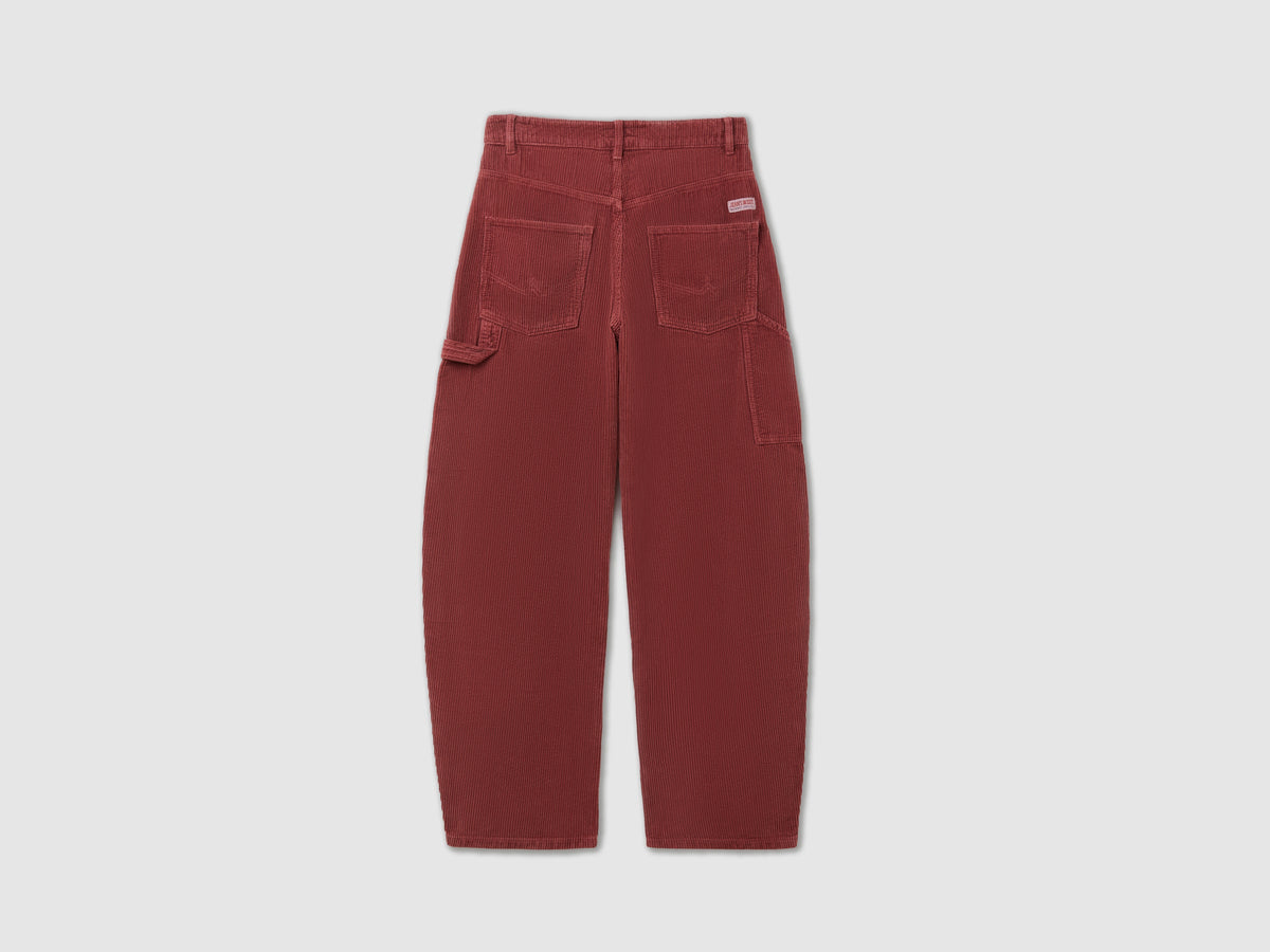 Pantaloni barrel fit in velluto a costine lavaggio vintage