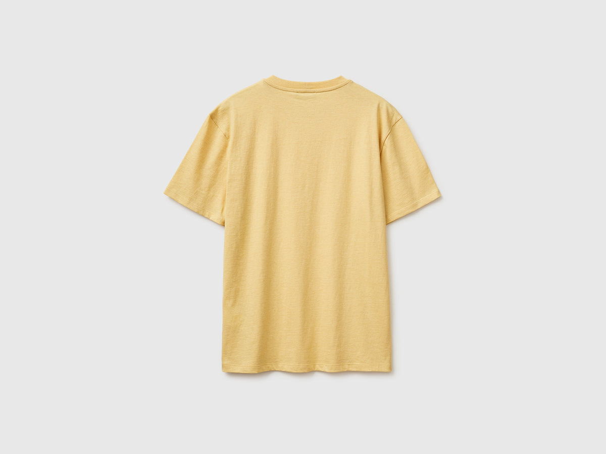 T-shirt mélange con logo