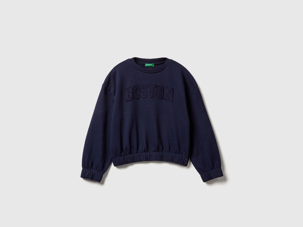 Felpa con ricamo 100% cotone