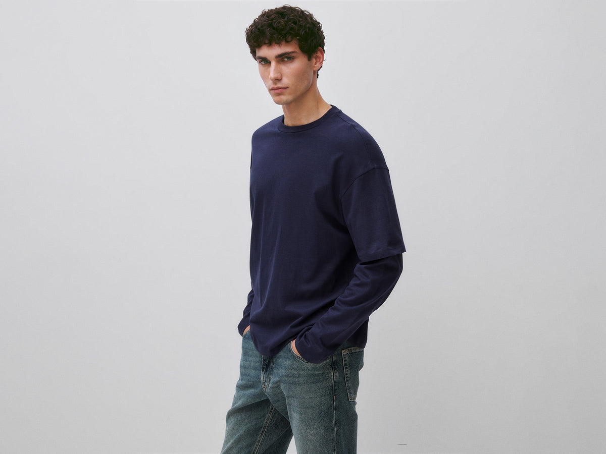 T-shirt con doppia manica 100% cotone