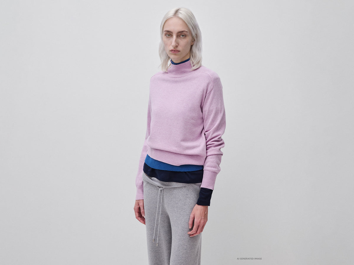 Maglia dolcevita in misto cashmere