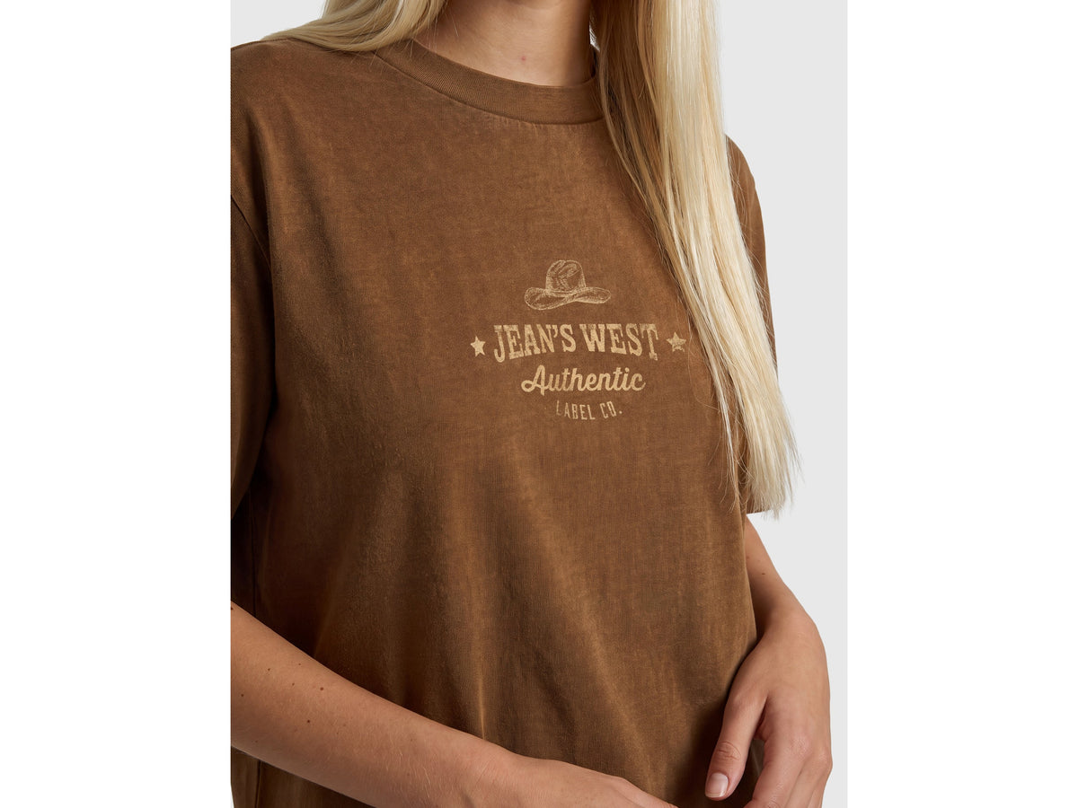 T-shirt over fit con stampa western
