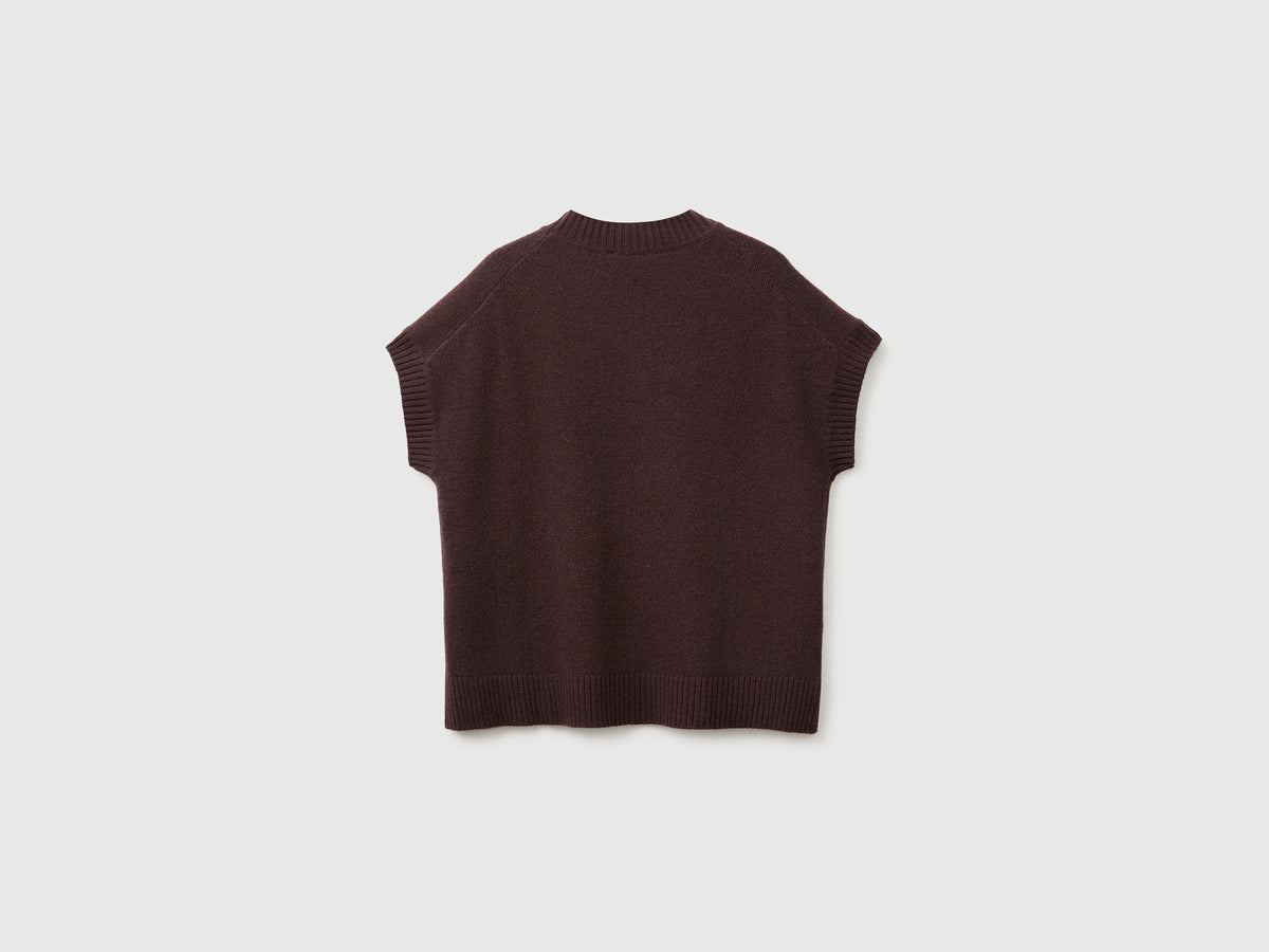 Gilet in maglia di misto lana