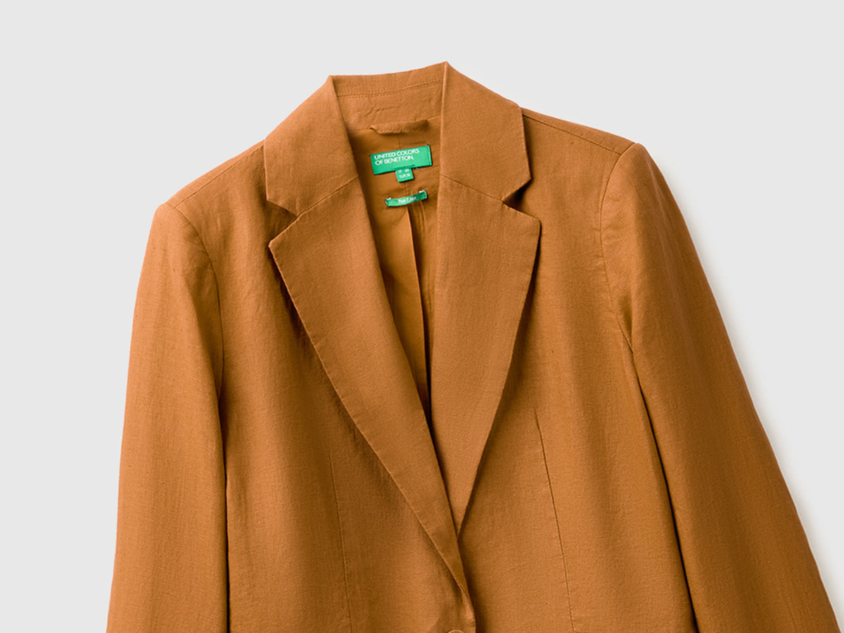 Blazer monopetto in puro lino