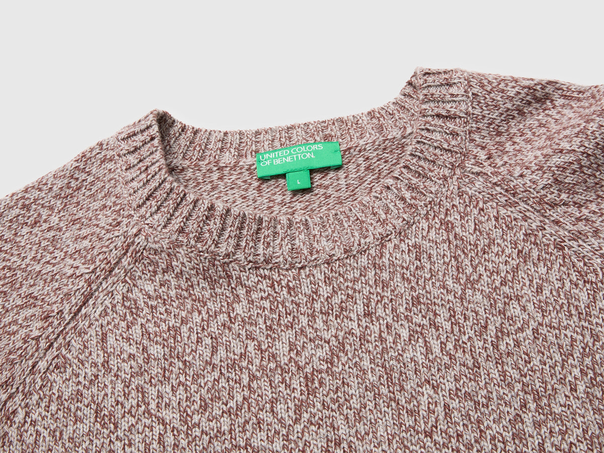 Maglia color block in misto lana