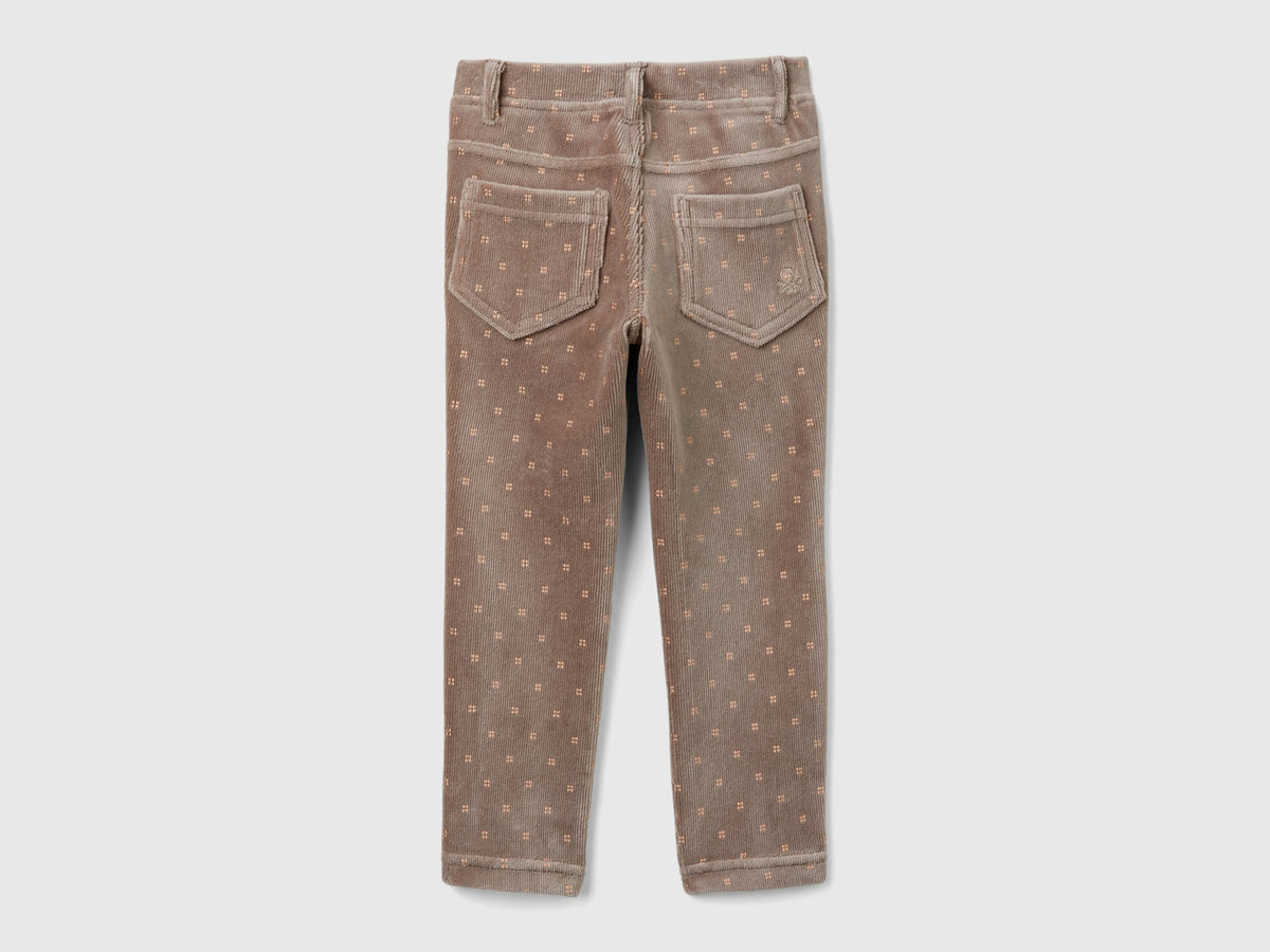 Pantaloni slim fit in ciniglia
